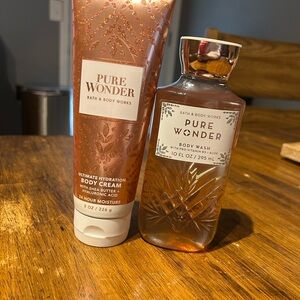 NEW Bath & Body Works Pure Wonder Body Wash and Cream Set
